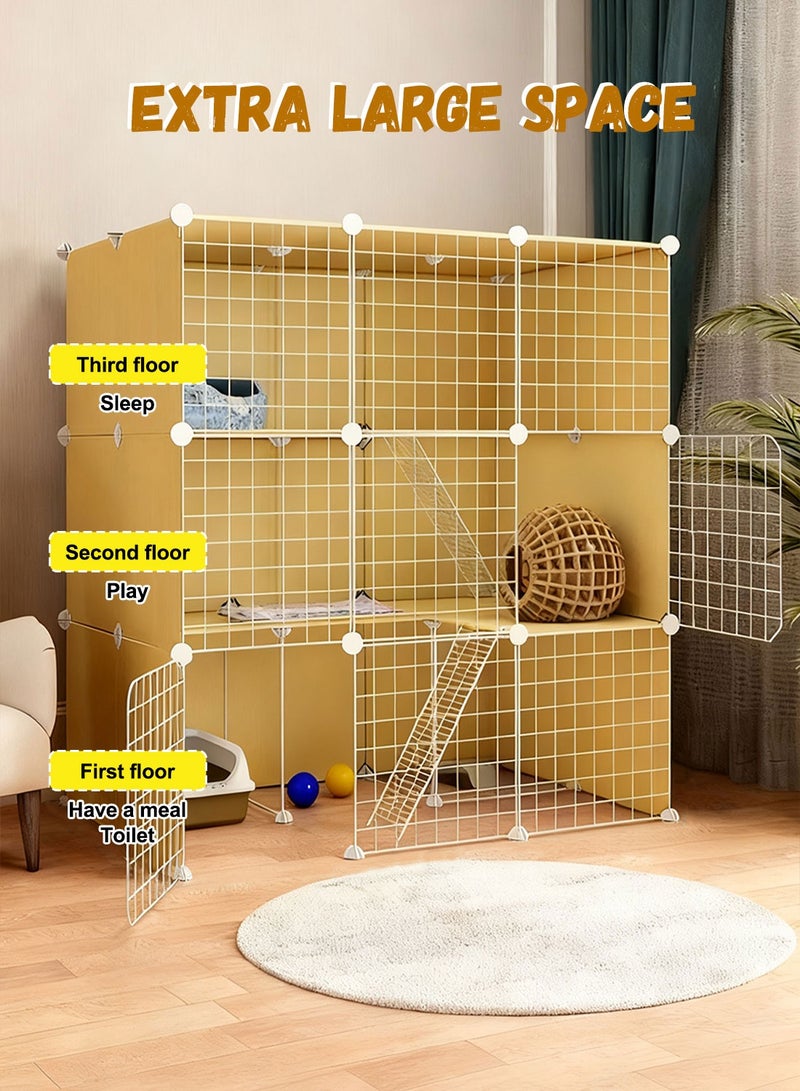 كيدل قطة قفص مساحة حرة كبيرة جدا منزل قطة منزل داخلي - Image 3